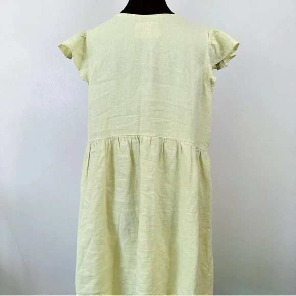 Abito Ruffle  Sleeve Linen Relaxed Fit Dress - Picture 3 of 16